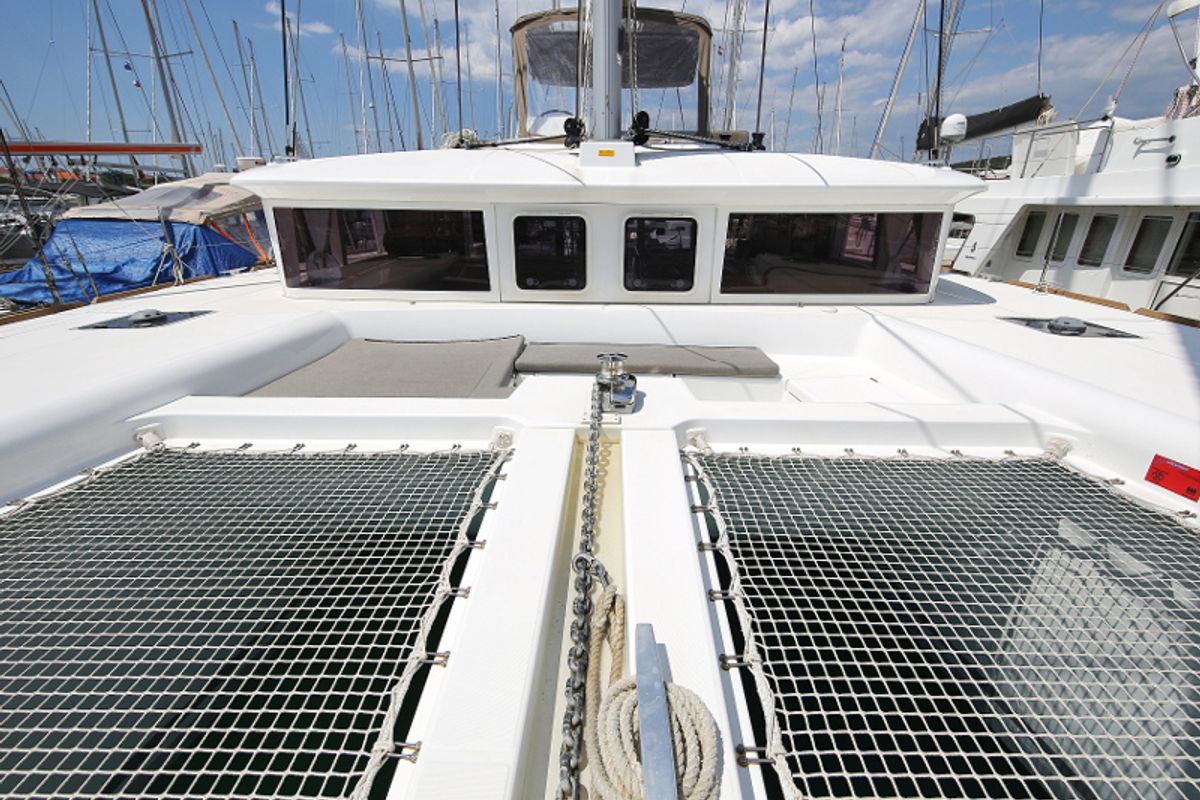 Deck of LADIES&GENTLEMEN, a Lagoon 450 Fly catamaran at Općina Sukošan, Croatia