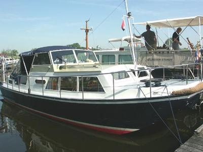 Exterior view of Palomino, a Gulet Doerak 950 motorboat at Woudsend, Netherlands