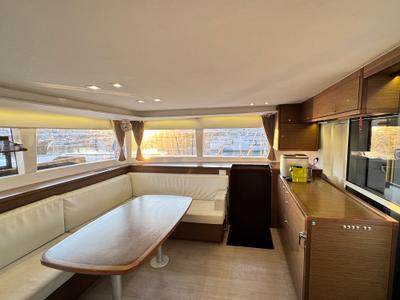 Salon of Saga, a Lagoon 450 Sport catamaran at Municipal Unit of Lefkada, Greece