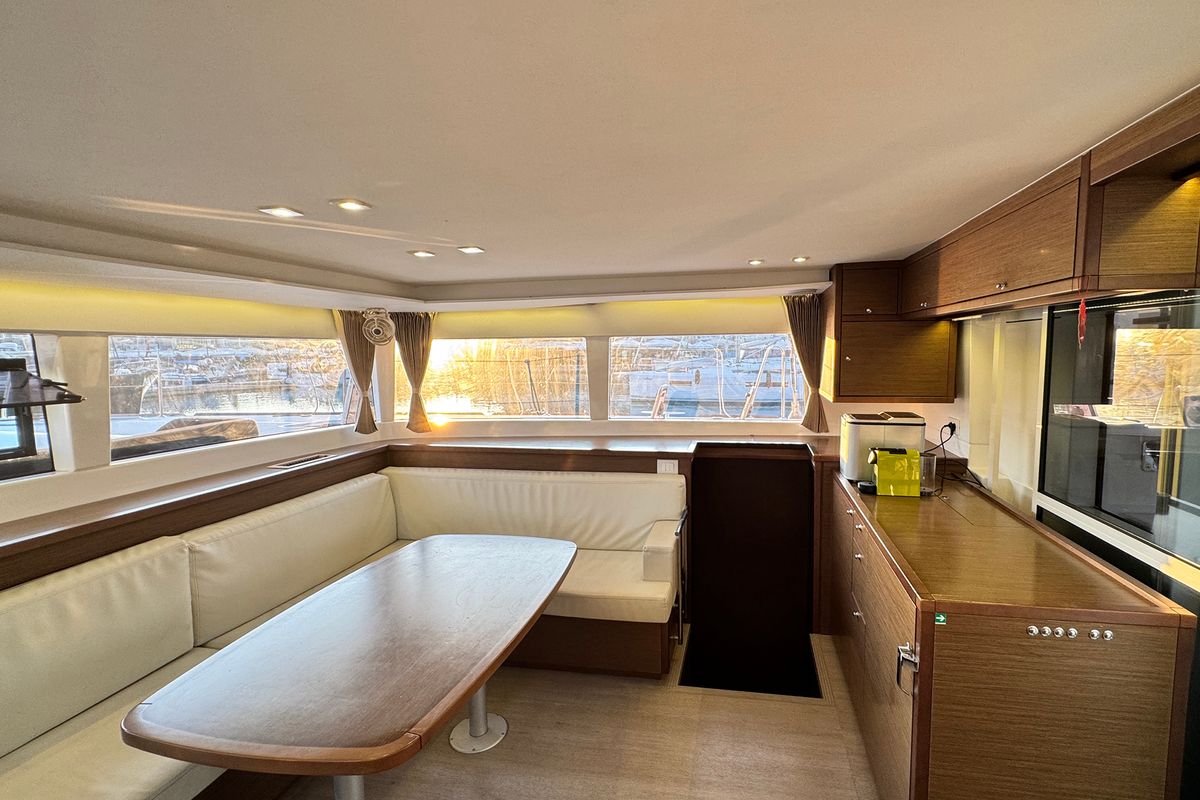 Salon of Saga, a Lagoon 450 Sport catamaran at Municipal Unit of Lefkada, Greece