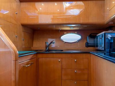 Galley of C&A, a Uniesse 55 motorboat at Flisvos Marina, Greece