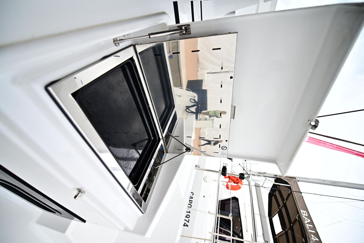 Cloe, a Bali 4.6 catamaran at Olbia, Italy
