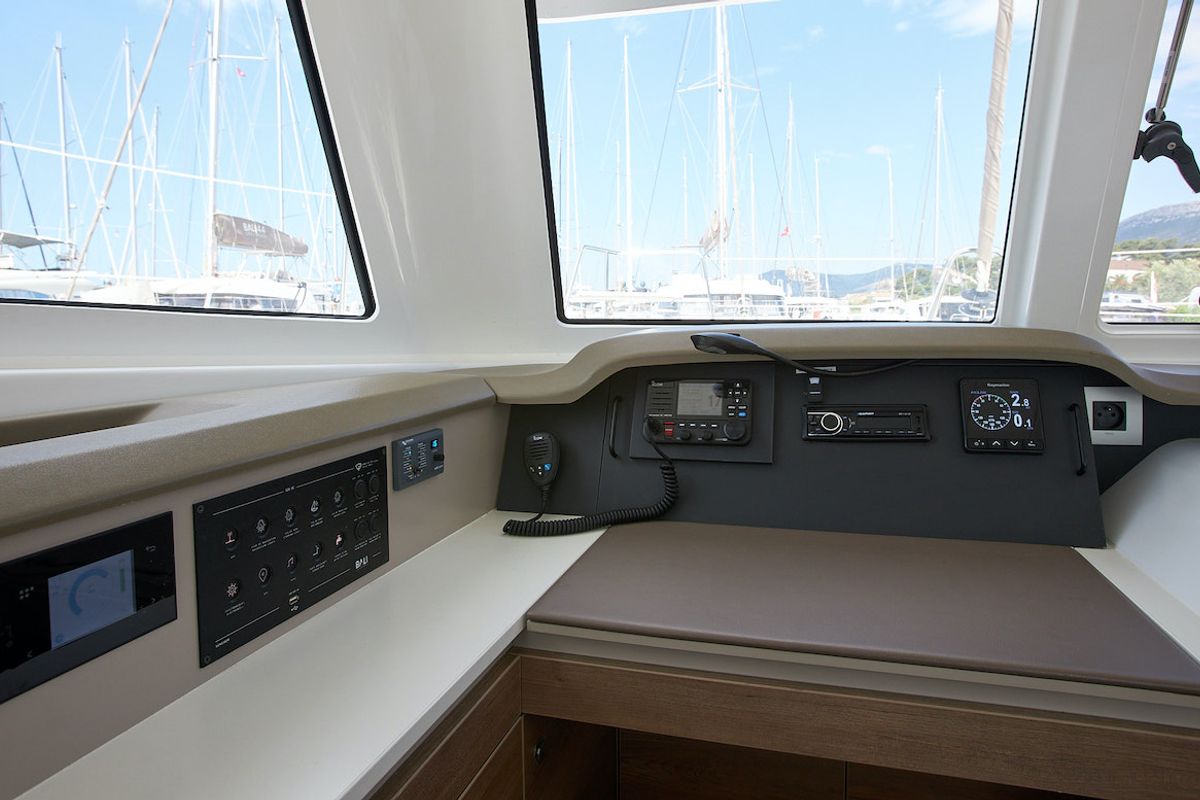 Meme, a Bali Catspace catamaran at Grad Kaštela, Croatia