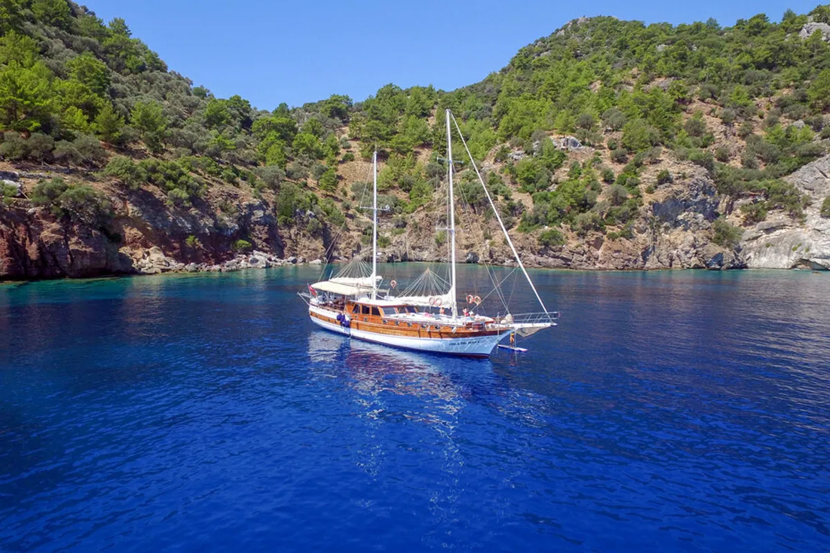 Exterior view of Perla Del Mar I, a Unknown M/S Perla Del Mar I yacht at Marmaris, Turkey