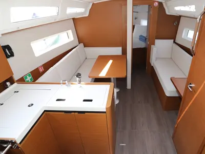 Galley of Red Kiss, a Jeanneau Sun Odyssey 380 sailboat at Split, Croatia