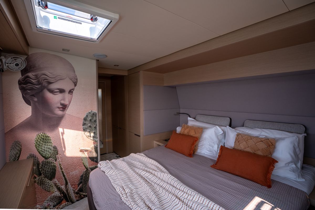 Cabin on SAILUXE - Strafico, a Lagoon 55 catamaran at Capo d'Orlando, Italy