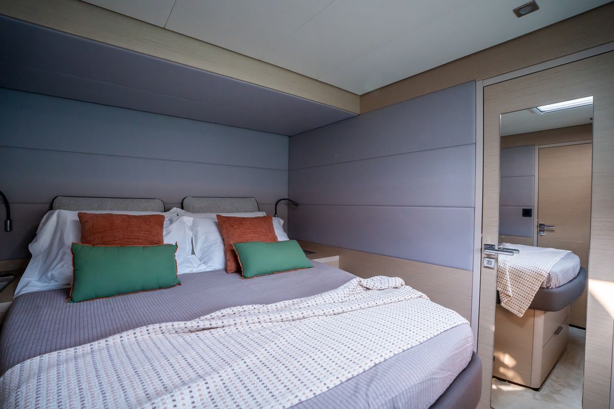 Cabin on SAILUXE - Strafico, a Lagoon 55 catamaran at Capo d'Orlando, Italy