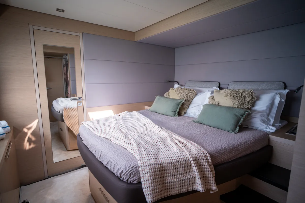 Cabin on SAILUXE - Strafico, a Lagoon 55 catamaran at Capo d'Orlando, Italy
