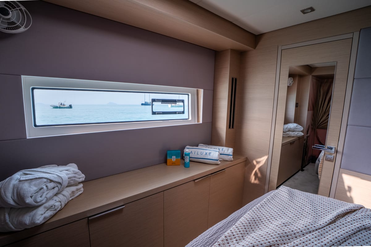 Cabin on SAILUXE - Strafico, a Lagoon 55 catamaran at Capo d'Orlando, Italy