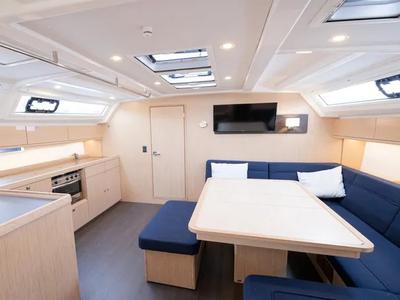 Salon of BLUE-D, a Bavaria Cruiser 46 sailboat at Volos Municipality, Greece