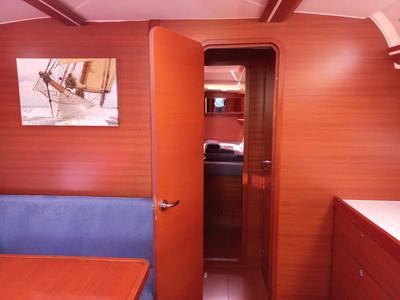 Salon of Surprise, a Dufour 450 Grand Large sailboat at Marmaris, Turkey