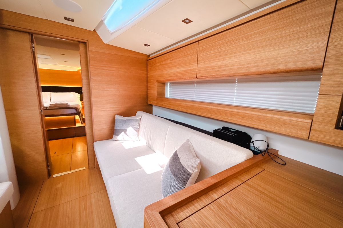 Salon of Premium, a Solaris Yachts Solaris 50 sailboat at Salerno, Italy
