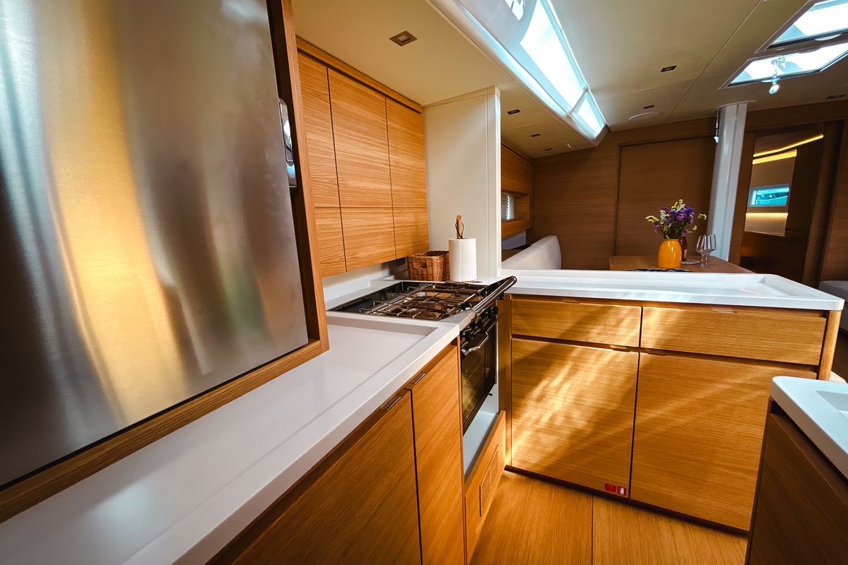 Galley of Premium, a Solaris Yachts Solaris 50 sailboat at Salerno, Italy