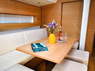 Salon of Premium, a Solaris Yachts Solaris 50 sailboat at Salerno, Italy