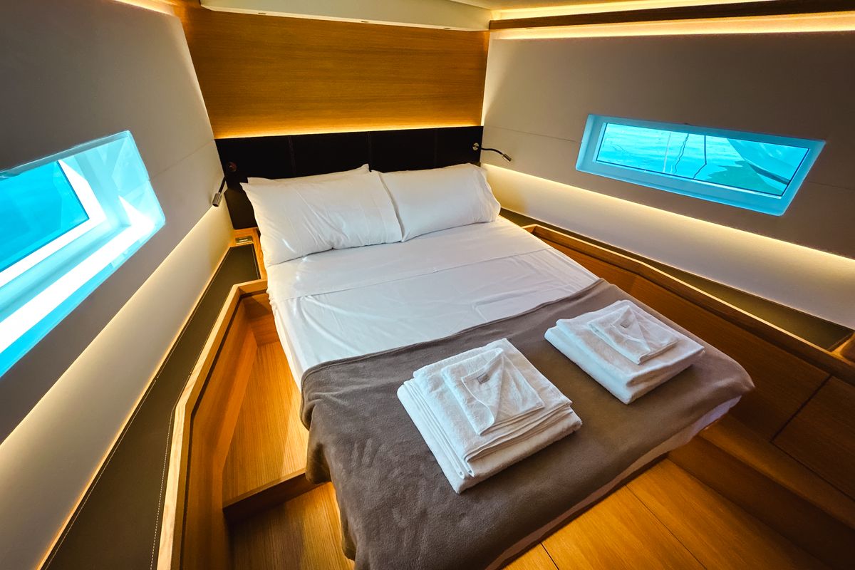 Cabin on Premium, a Solaris Yachts Solaris 50 sailboat at Salerno, Italy