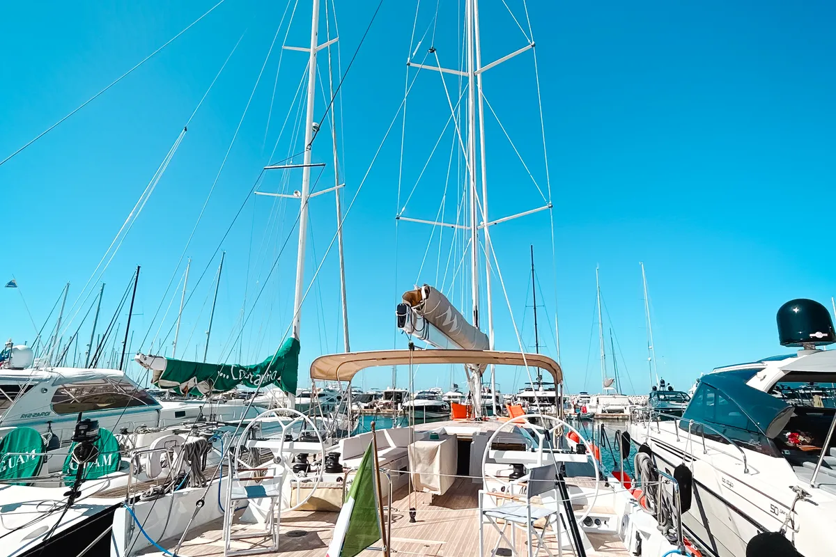 Exterior view of Premium, a Solaris Yachts Solaris 50 sailboat at Salerno, Italy