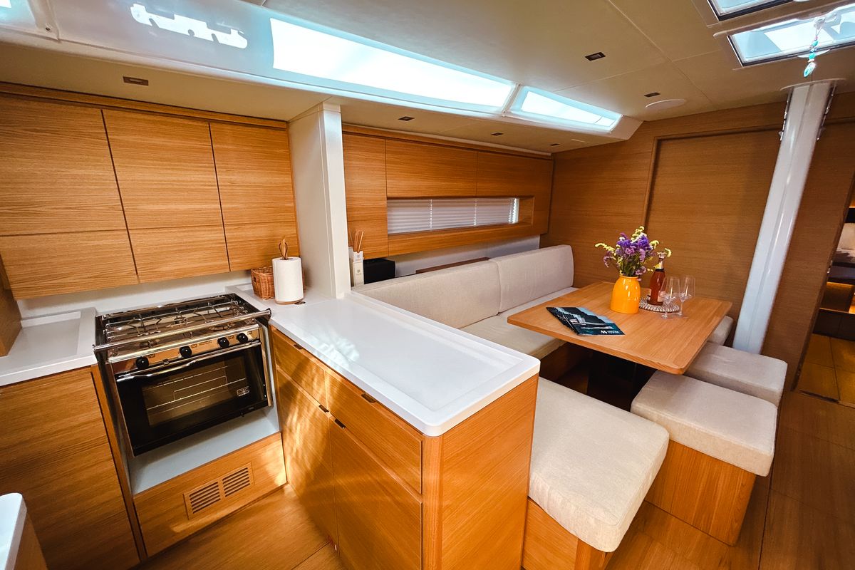 Galley of Premium, a Solaris Yachts Solaris 50 sailboat at Salerno, Italy