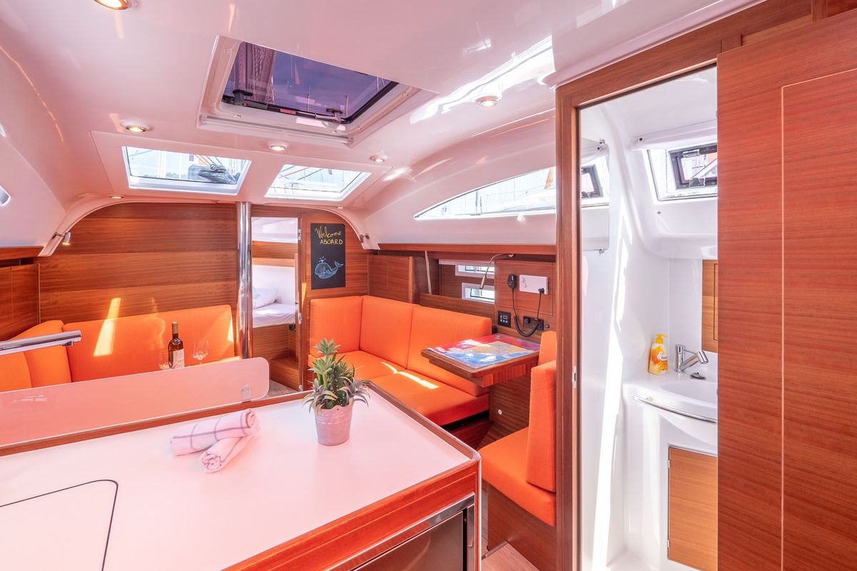 Salon of Funky, a Elan Impression 40.1 sailboat at Split, Croatia
