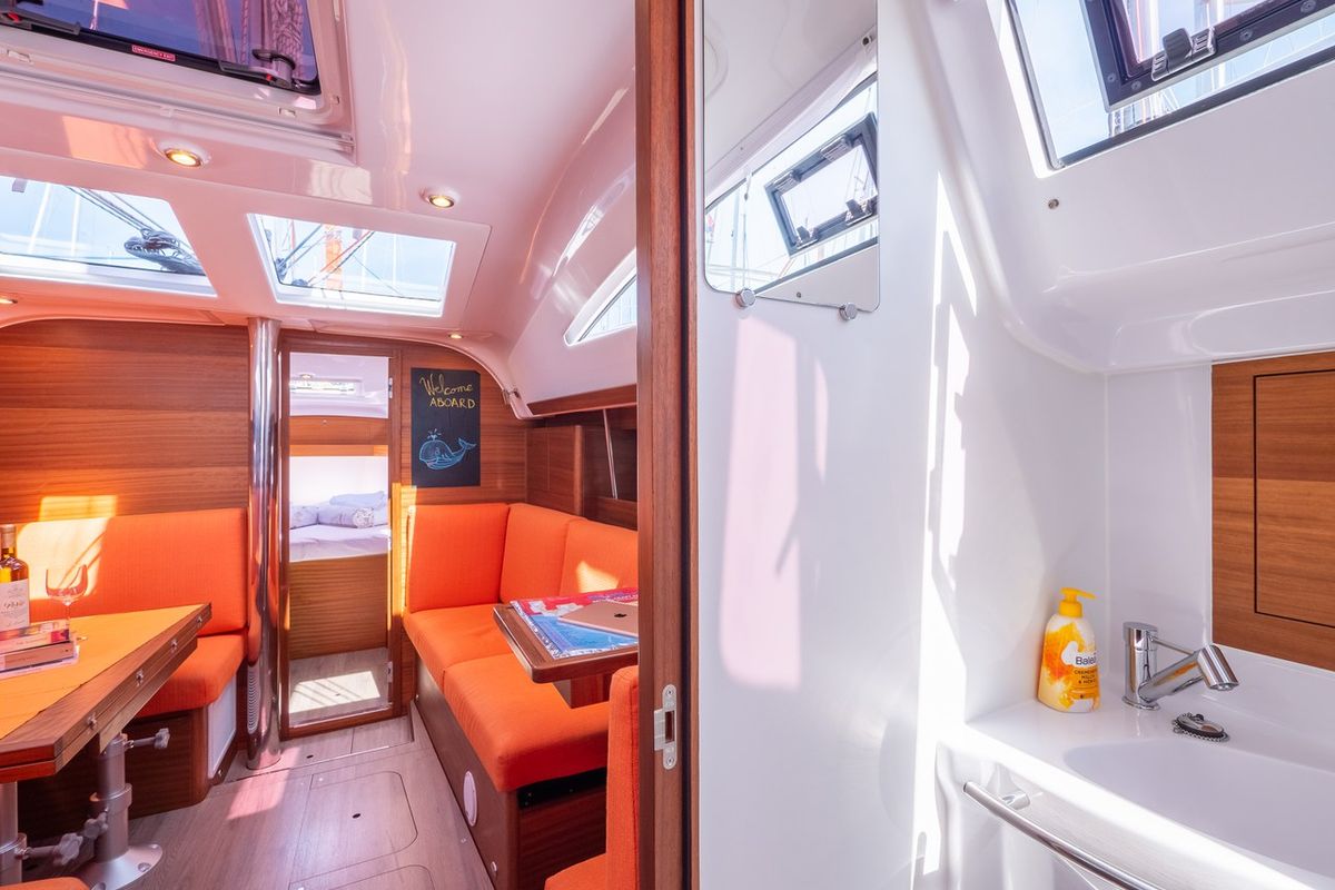 Salon of Funky, a Elan Impression 40.1 sailboat at Split, Croatia
