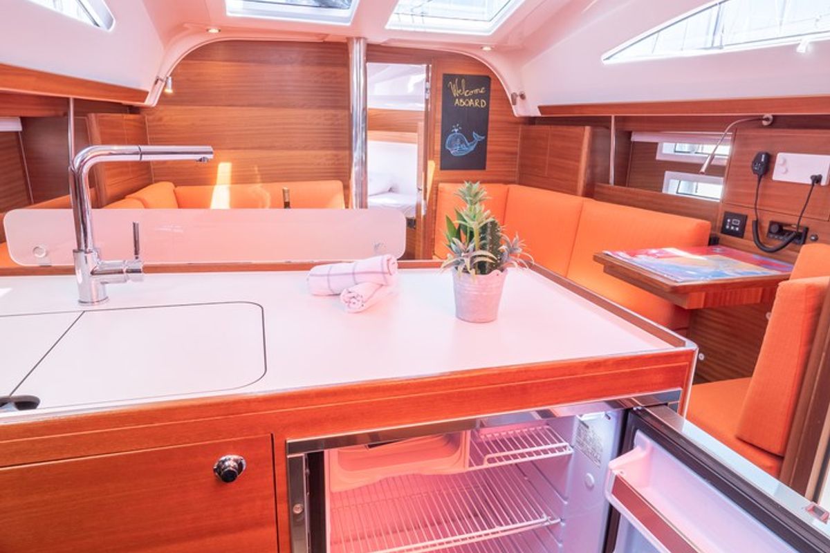 Galley of Funky, a Elan Impression 40.1 sailboat at Split, Croatia