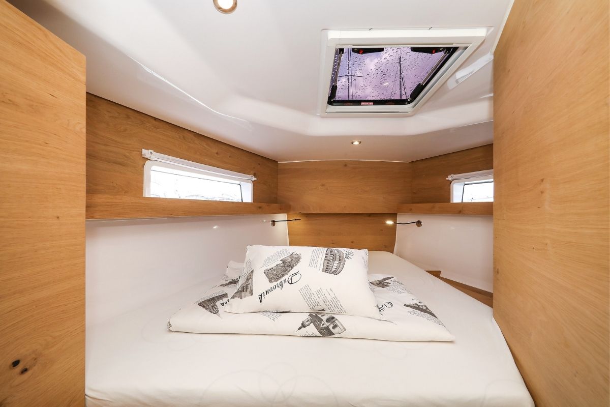Cabin on Seppia, a Elan Impression 45 sailboat at Grad Biograd na Moru, Croatia