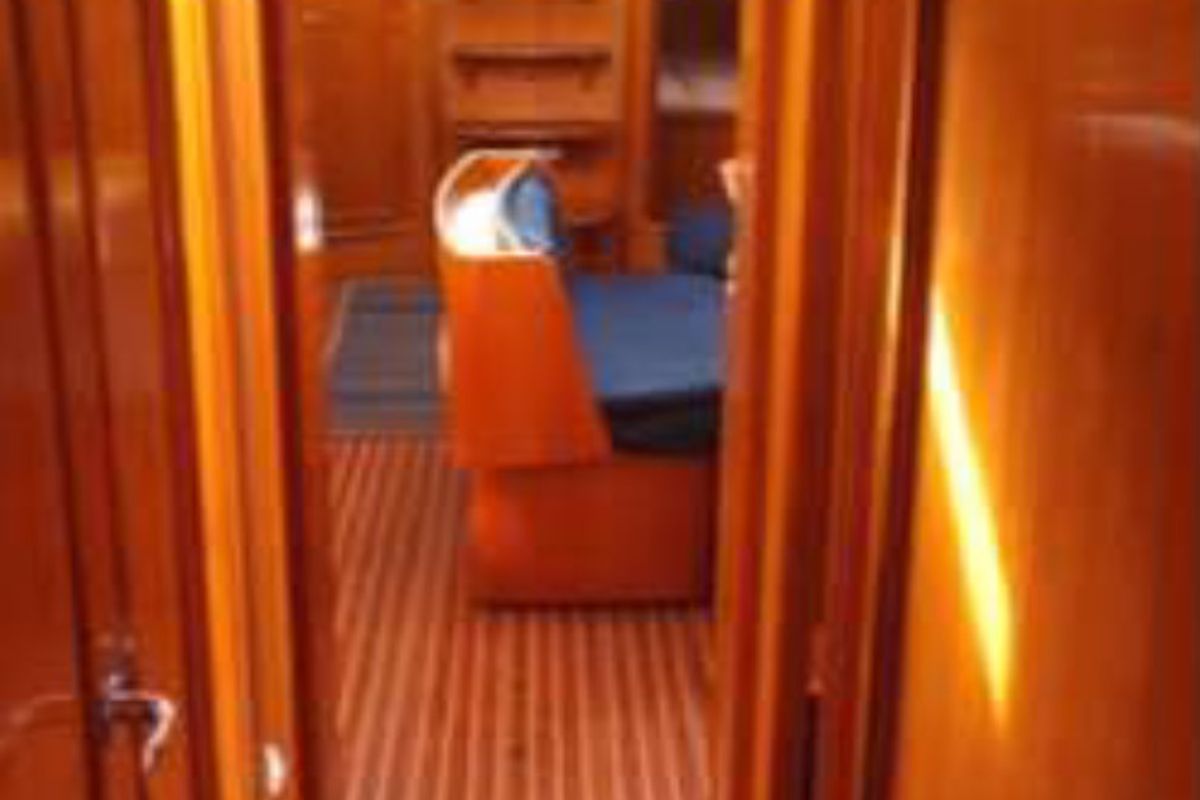 Cabin on JEANNINE, a Bavaria 50 Cruiser sailboat at Kalkara, Malta