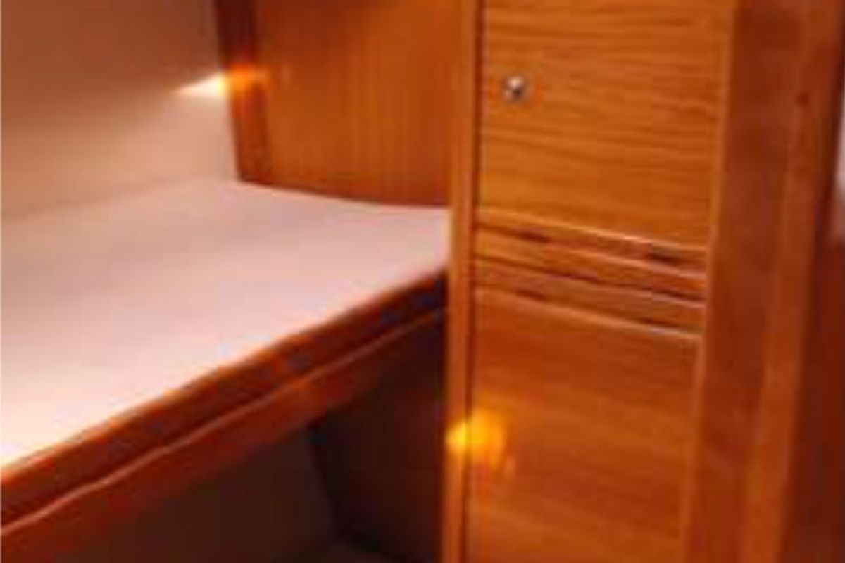 Cabin on JEANNINE, a Bavaria 50 Cruiser sailboat at Kalkara, Malta