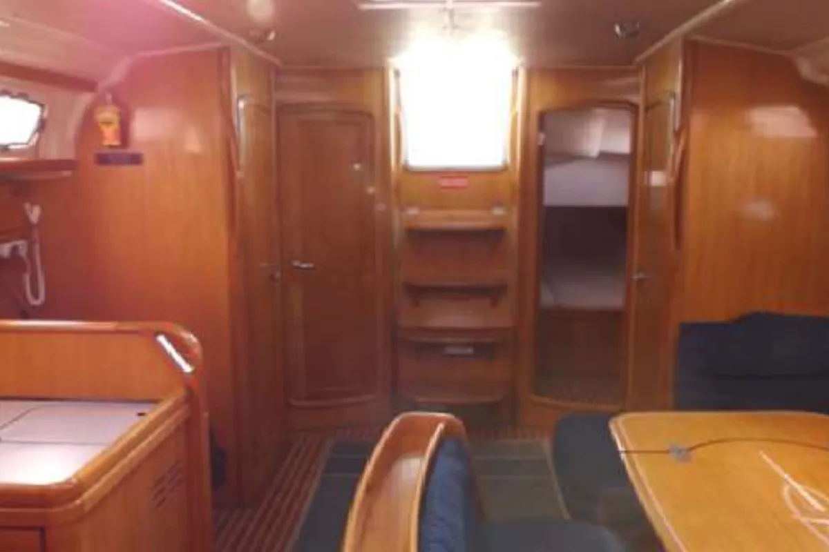 Salon of JEANNINE, a Bavaria 50 Cruiser sailboat at Kalkara, Malta