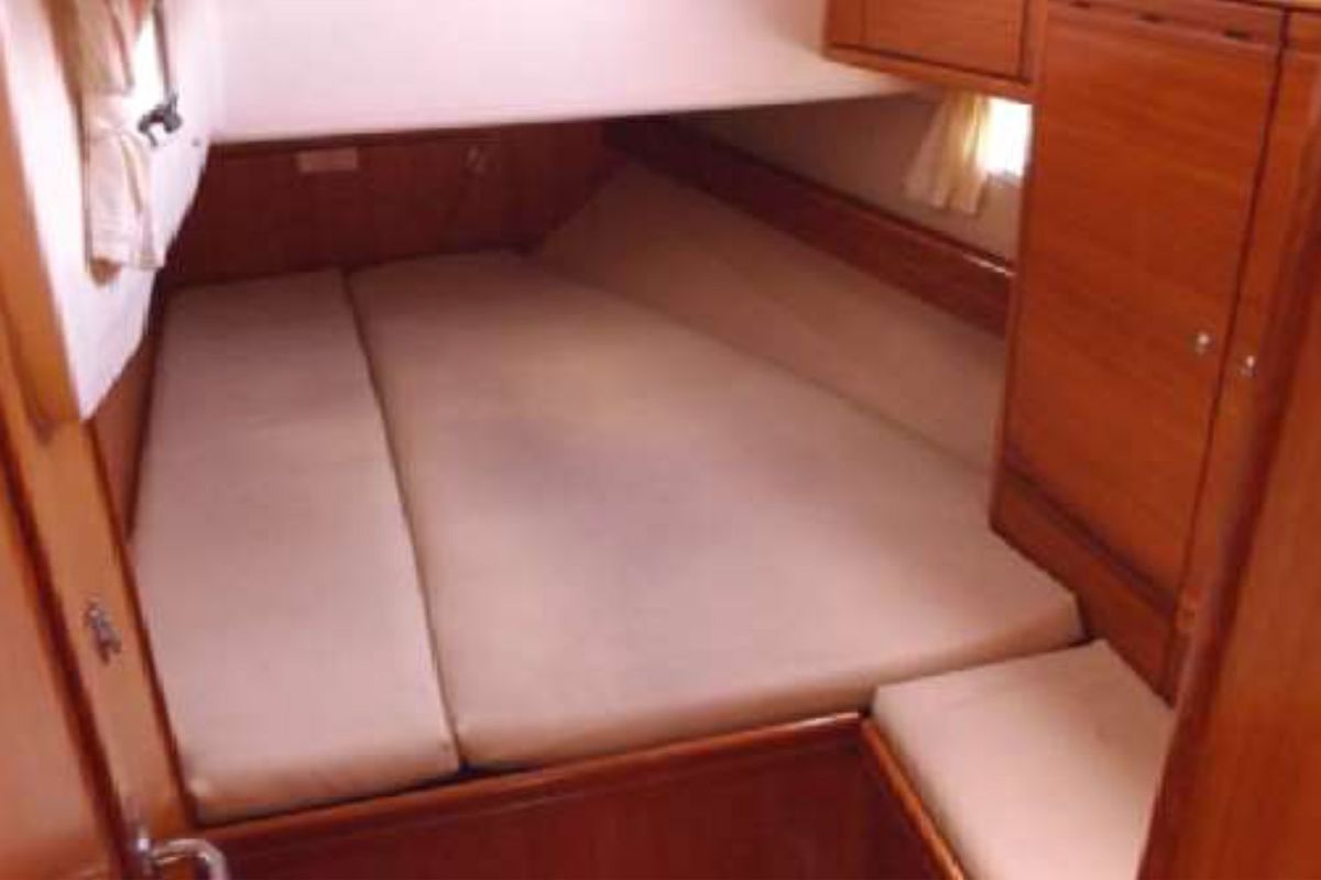 Cabin on JEANNINE, a Bavaria 50 Cruiser sailboat at Kalkara, Malta