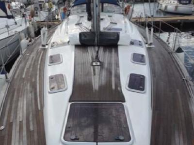Deck of JEANNINE, a Bavaria 50 Cruiser sailboat at Kalkara, Malta