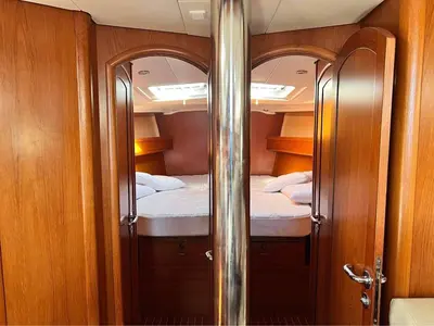 Cabin on Family, a Jeanneau Sun Odyssey 49 sailboat at Municipal Unit of Lefkada, Greece