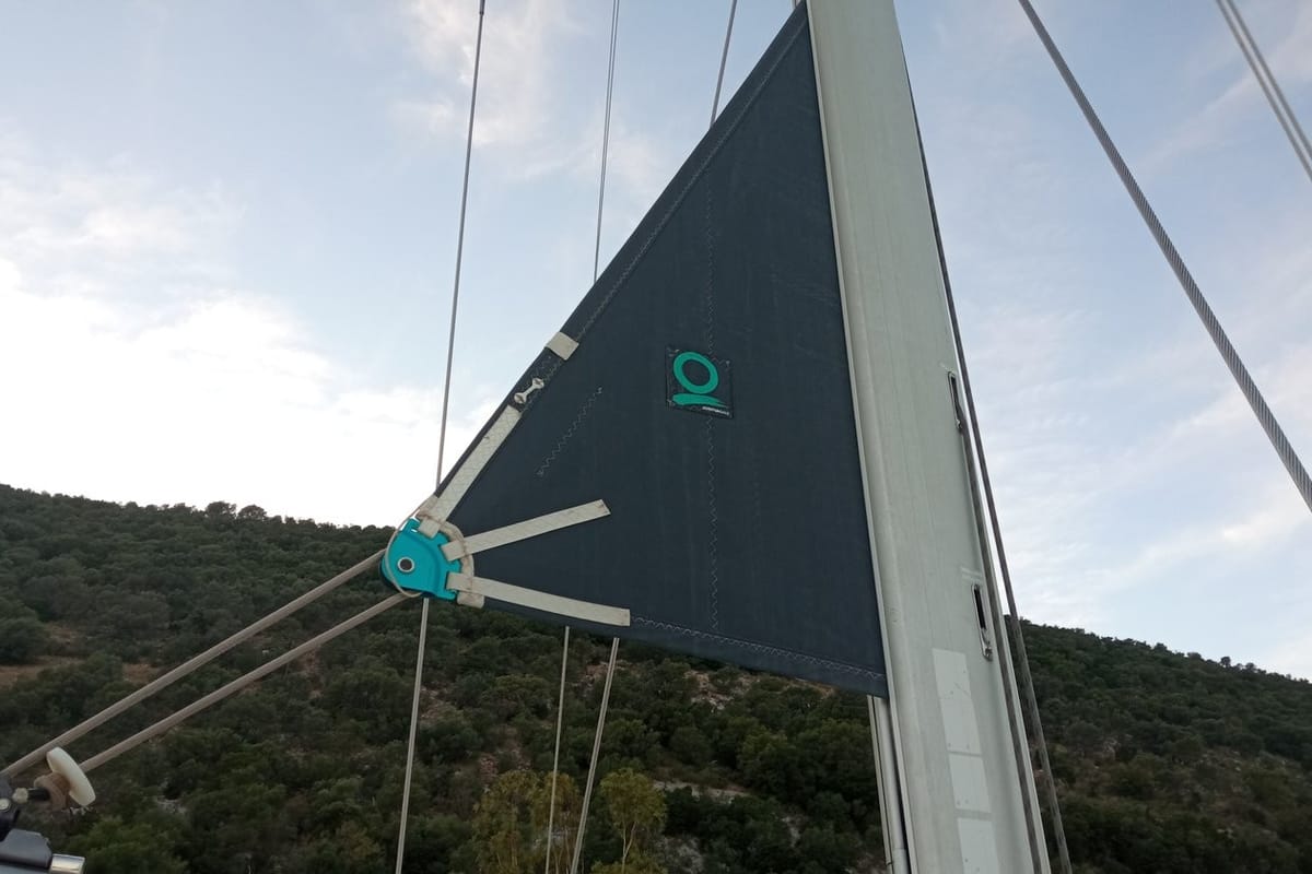Family, a Jeanneau Sun Odyssey 49 sailboat at Municipal Unit of Lefkada, Greece