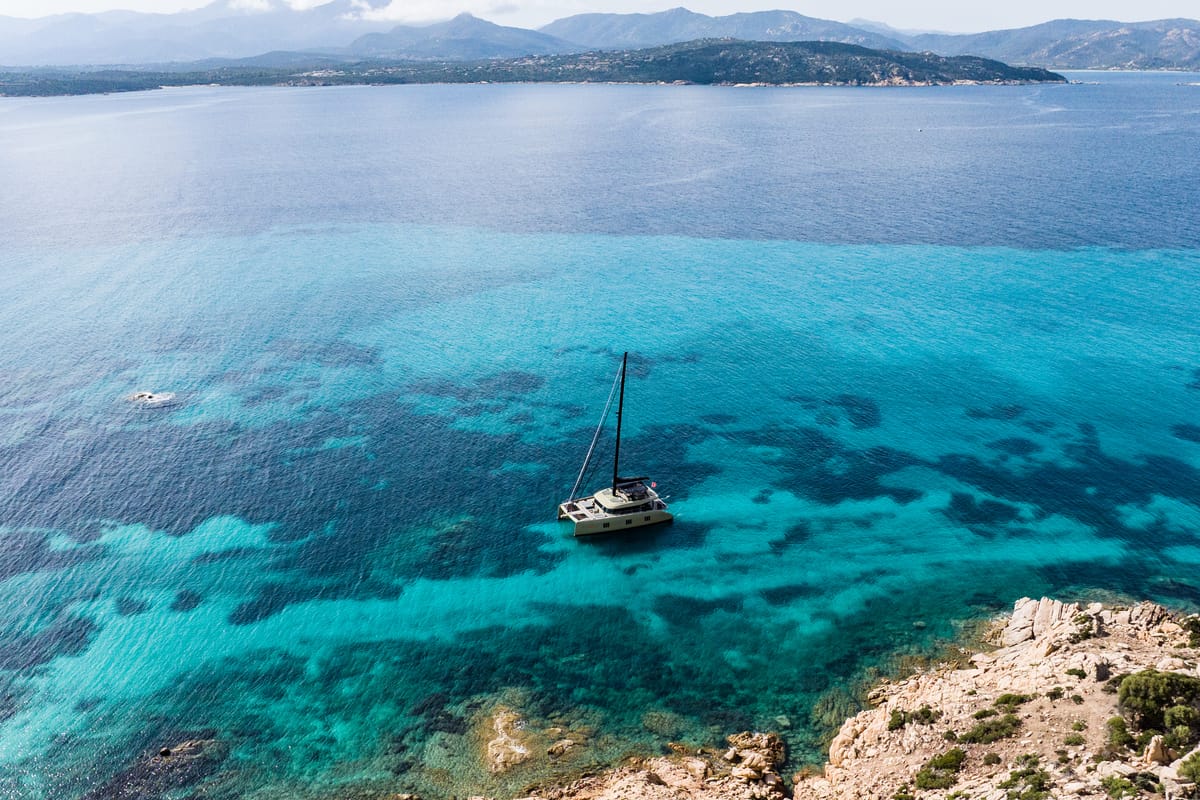 Exterior view of YGO., a Sunreef Yachts Sunreef 60 catamaran at Palma de Mallorca, Spain