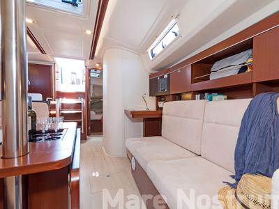 Salon of Mare Nostrum, a Hanse Yachts Hanse 385 sailboat at Kos, Greece