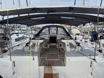 Deck of Payetra, a Bavaria C46 sailboat at Zadar, Croatia