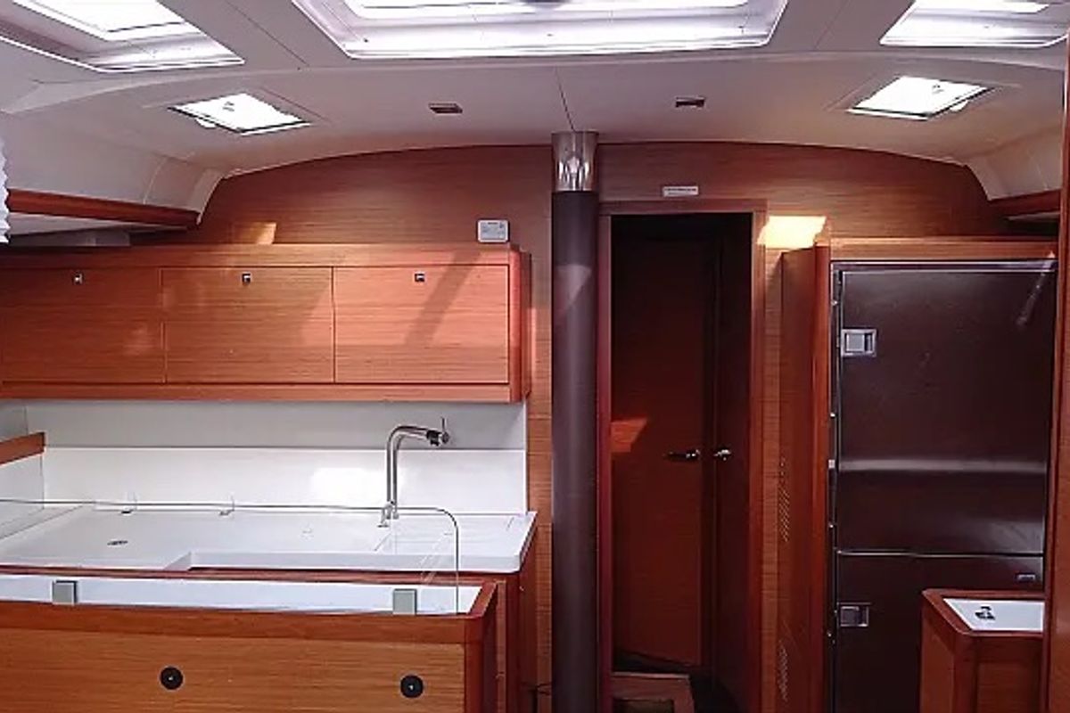 Galley of Sonja, a Dufour 530 sailboat at Seget Donji, Croatia