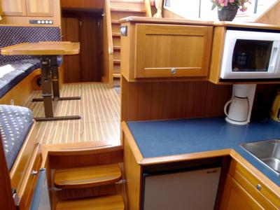 Galley of Drait 42, a De Drait Renal 36 motorboat at Drachten, Netherlands