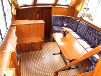 Salon of Drait 42, a De Drait Renal 36 motorboat at Drachten, Netherlands