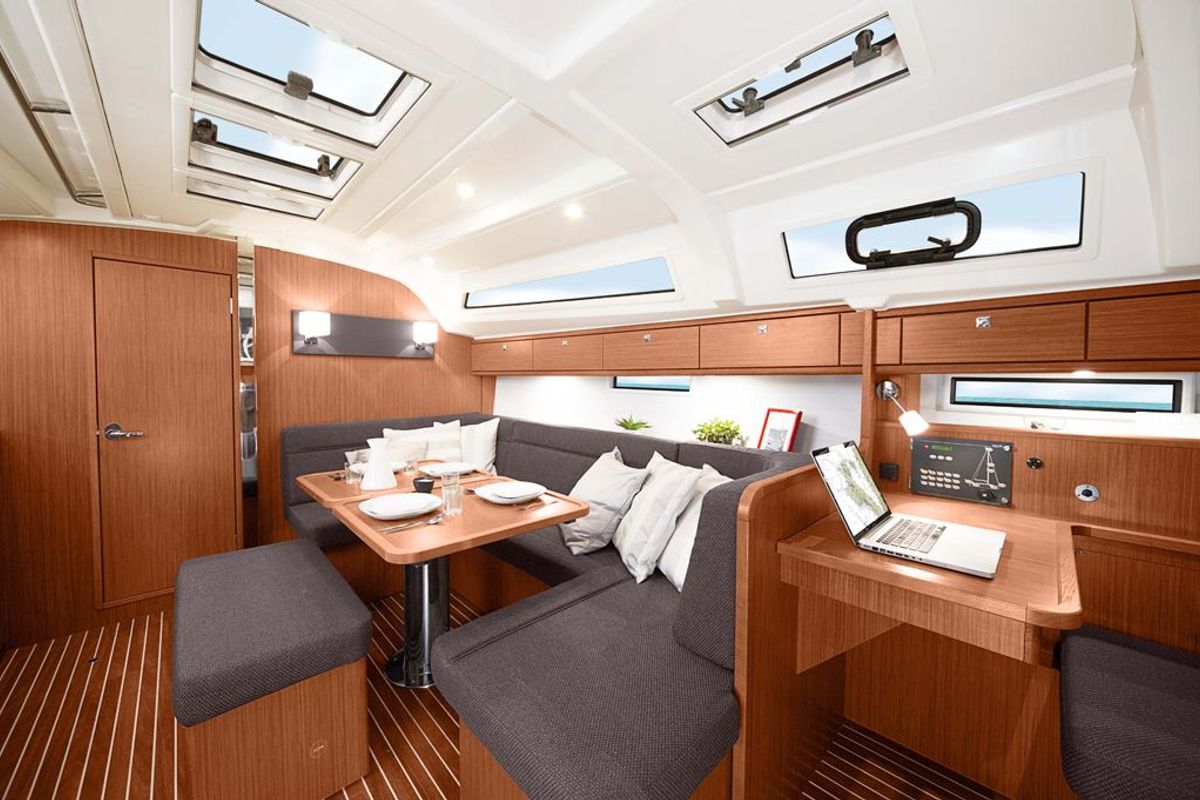 Salon of Lazarus, a Bavaria Cruiser 41S sailboat at Pirovac, Croatia