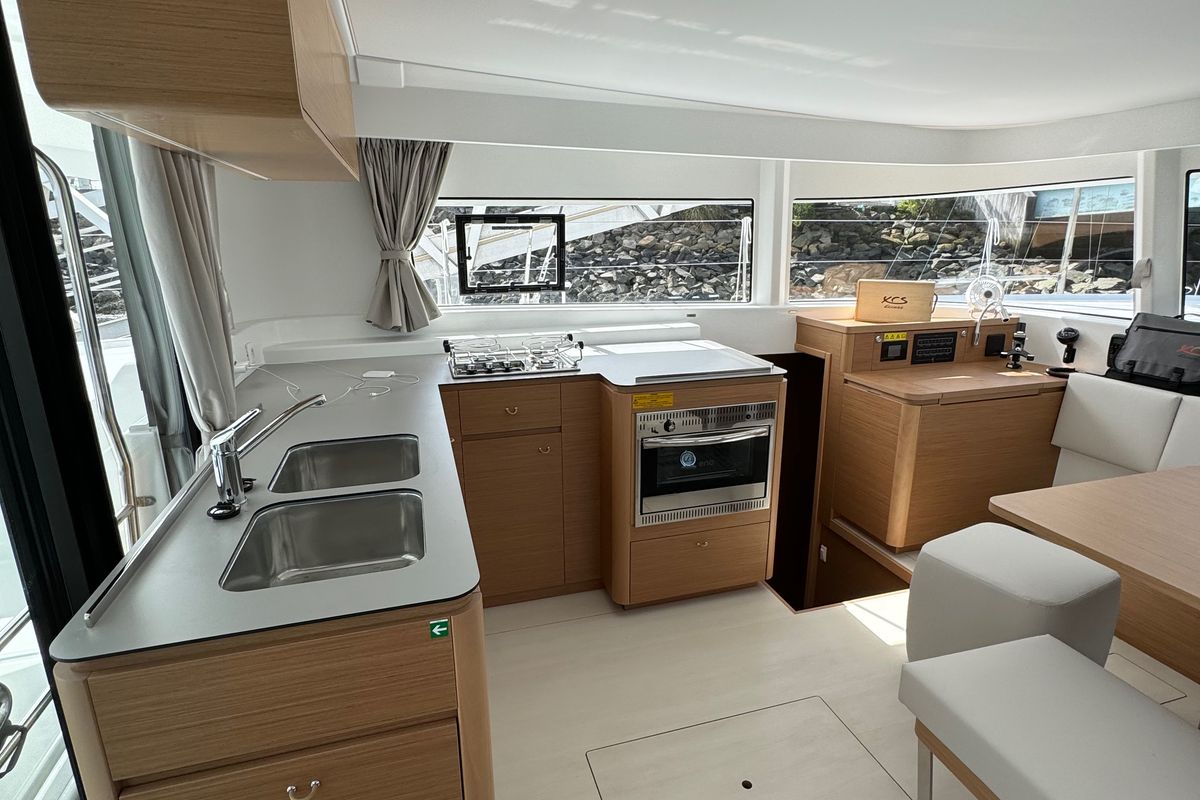 Galley of El Paso 2, a Excess 14 catamaran at Općina Rogoznica, Croatia