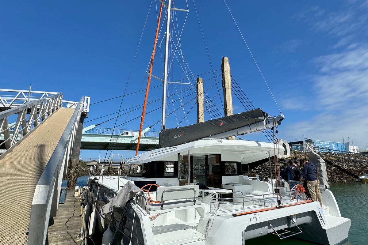 Exterior view of El Paso 2, a Excess 14 catamaran at Općina Rogoznica, Croatia