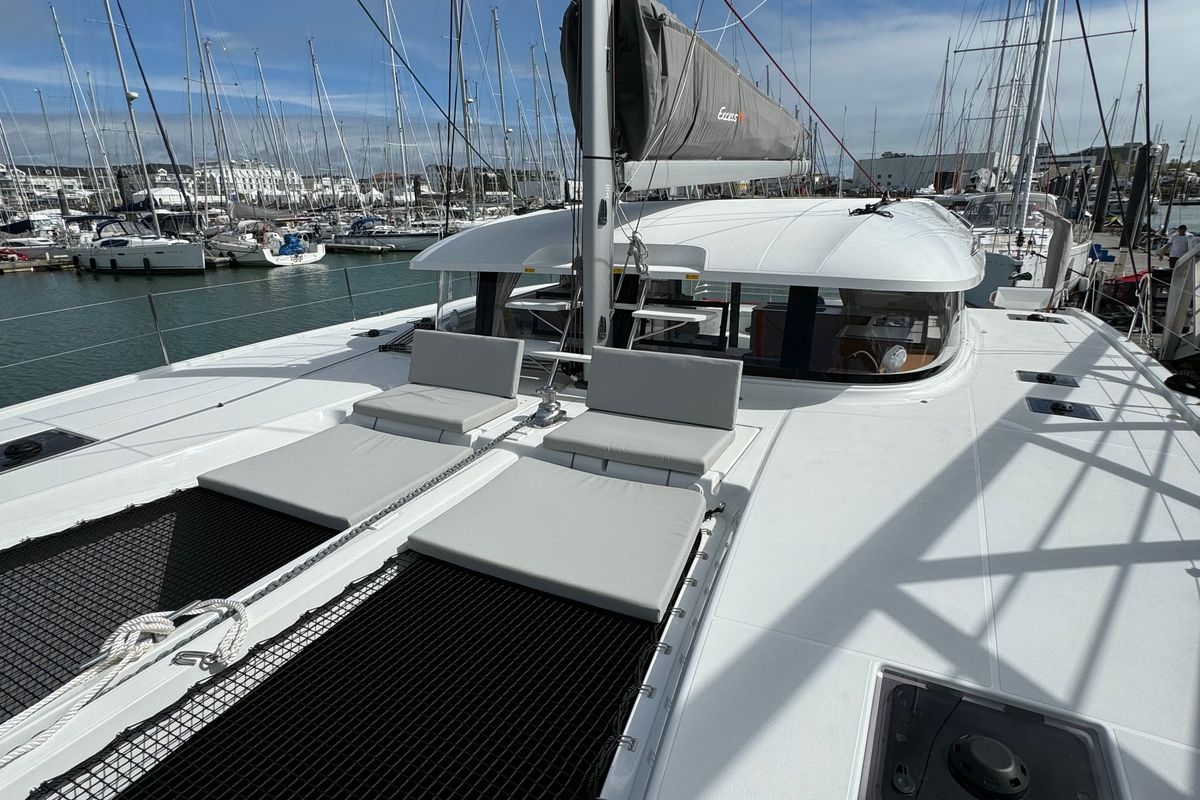 Deck of El Paso 2, a Excess 14 catamaran at Općina Rogoznica, Croatia