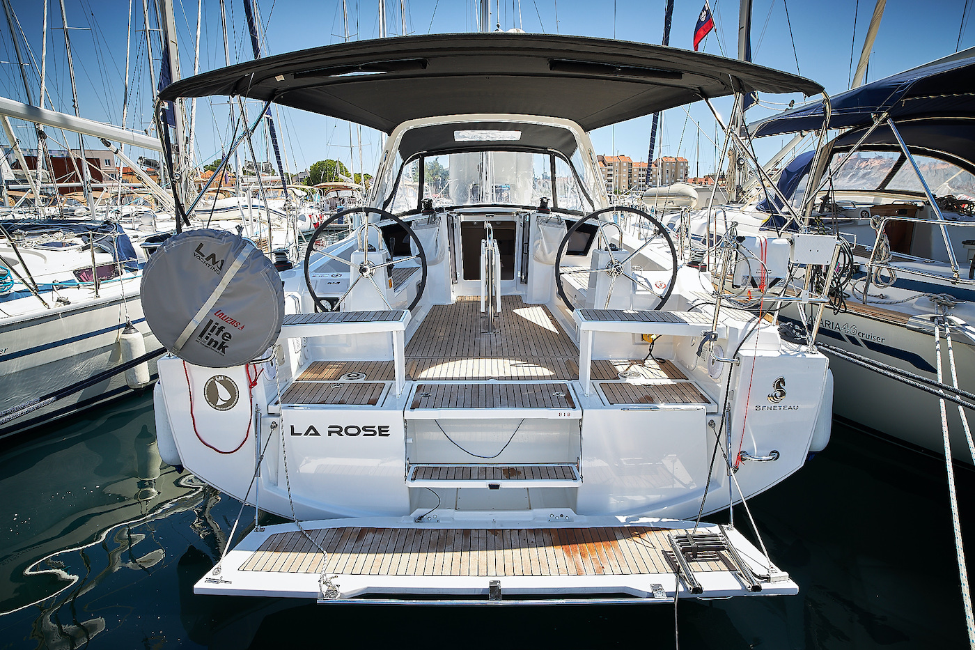 La Rose, a Beneteau Oceanis 38.1 sailboat at Grad Biograd na Moru, Croatia