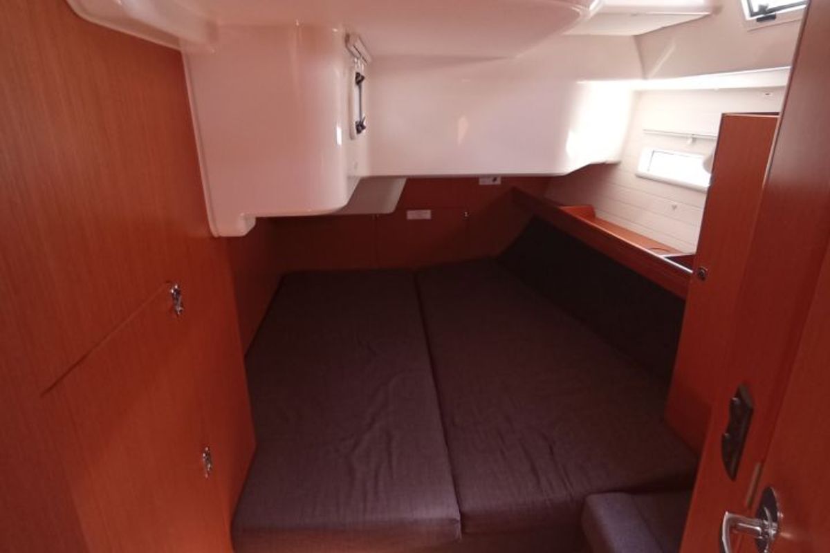 Cabin on Alissa, a Bavaria Cruiser 51 sailboat at Palma de Mallorca, Spain