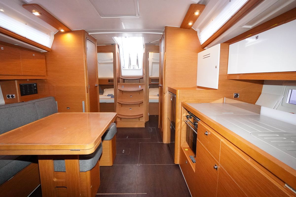 Cabin on Lady D, a Dufour 390 sailboat at Marmaris, Turkey
