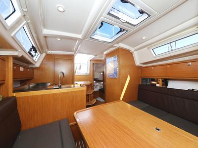 Salon of Feeling Good, a Bavaria Cruiser 34 sailboat at Pirovac, Croatia