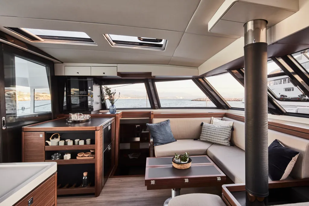 Harmony Planet, a Nautitech Rochefort Nautitech 46 Fly catamaran at Tonnarella, Italy