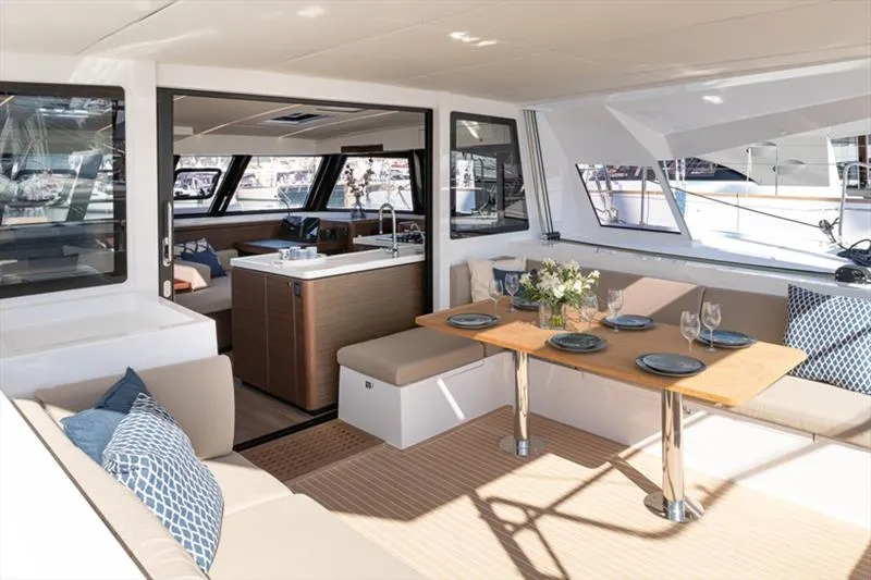 Harmony Planet, a Nautitech Rochefort Nautitech 46 Fly catamaran at Tonnarella, Italy