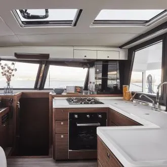 Harmony Planet, a Nautitech Rochefort Nautitech 46 Fly catamaran at Tonnarella, Italy