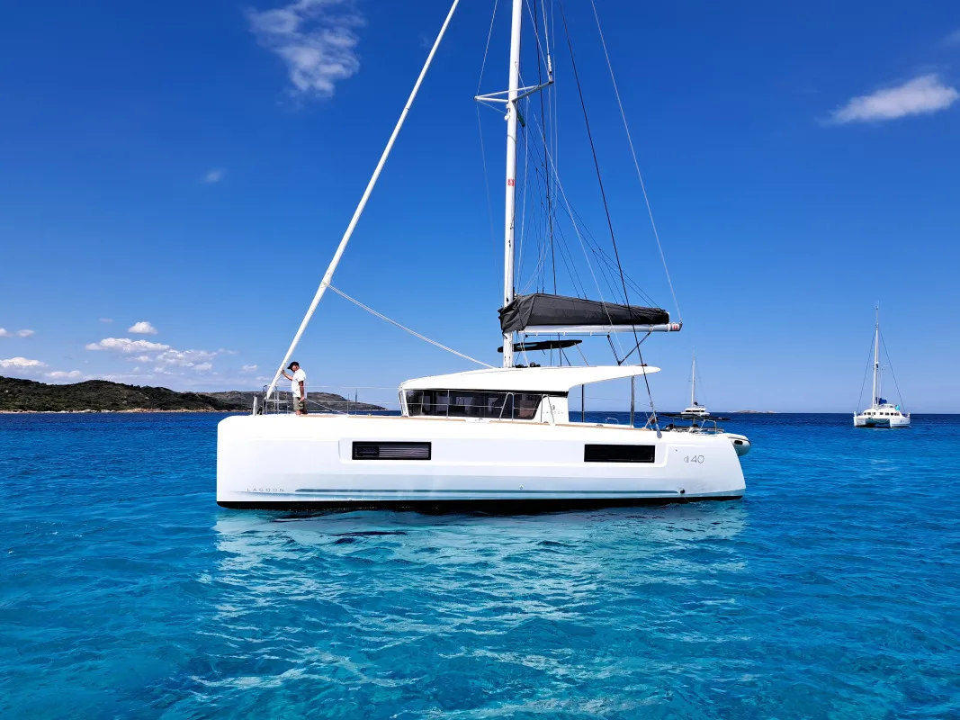 Coconut, a Lagoon Lagoon 40 catamaran at Bonifacio / Bunifaziu, France